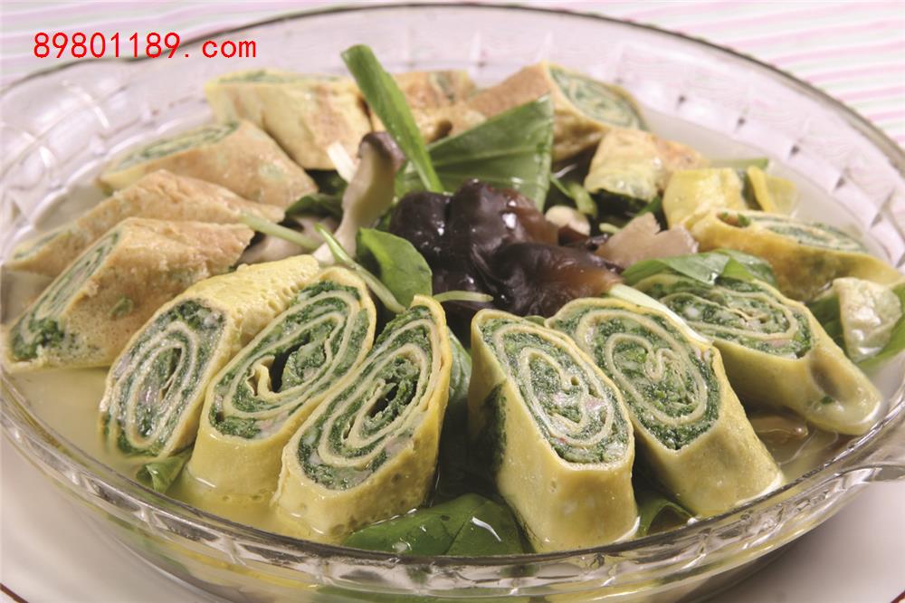 三鲜荠菜卷