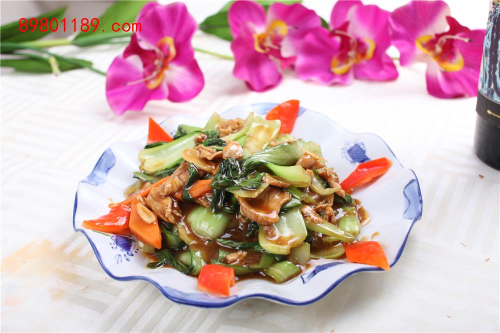 上海青炒肉丝
