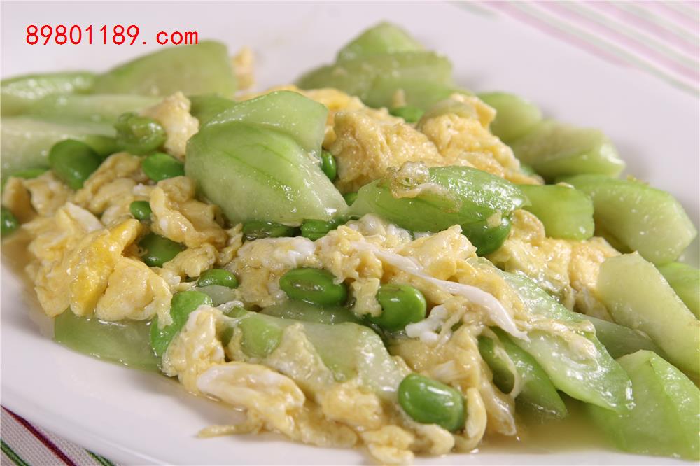 丝瓜毛豆炒蛋
