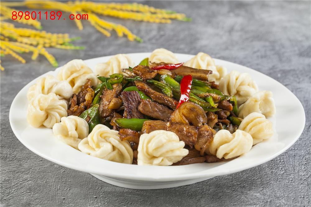 小炒肉焖花卷-