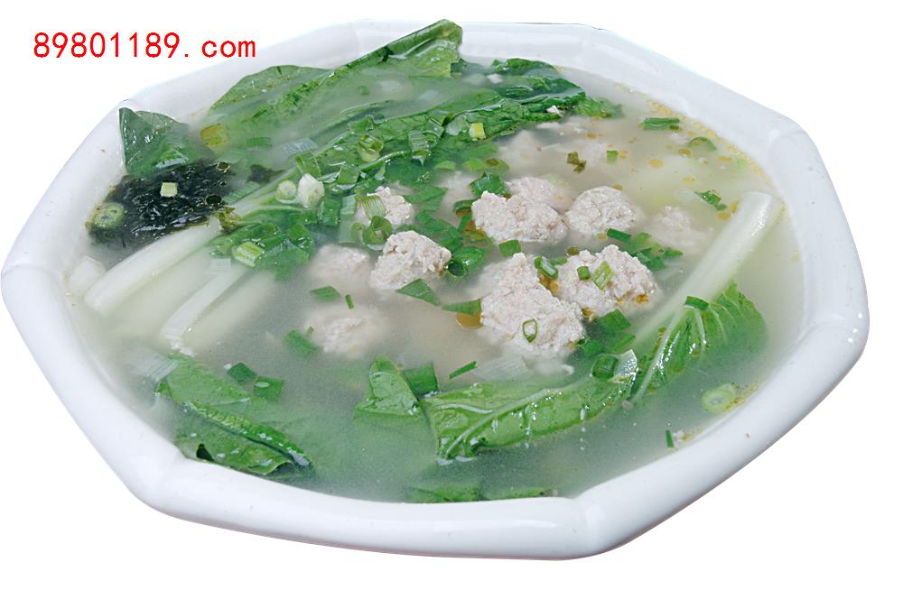小白菜丸子汤