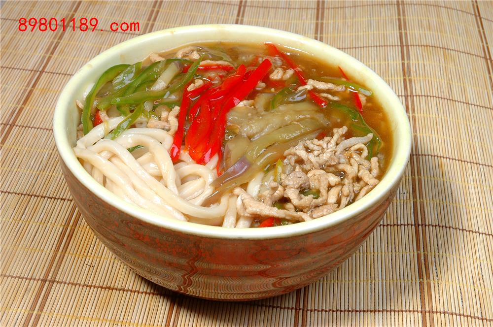 尖椒茄子肉丝打卤面