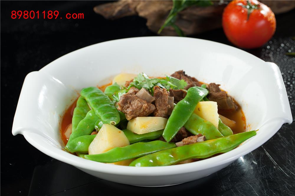 排骨炖油豆角