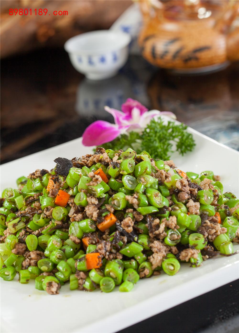 榄菜炒肉松