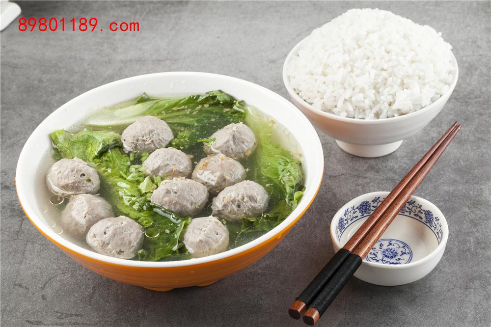 牛丸汤+饭-