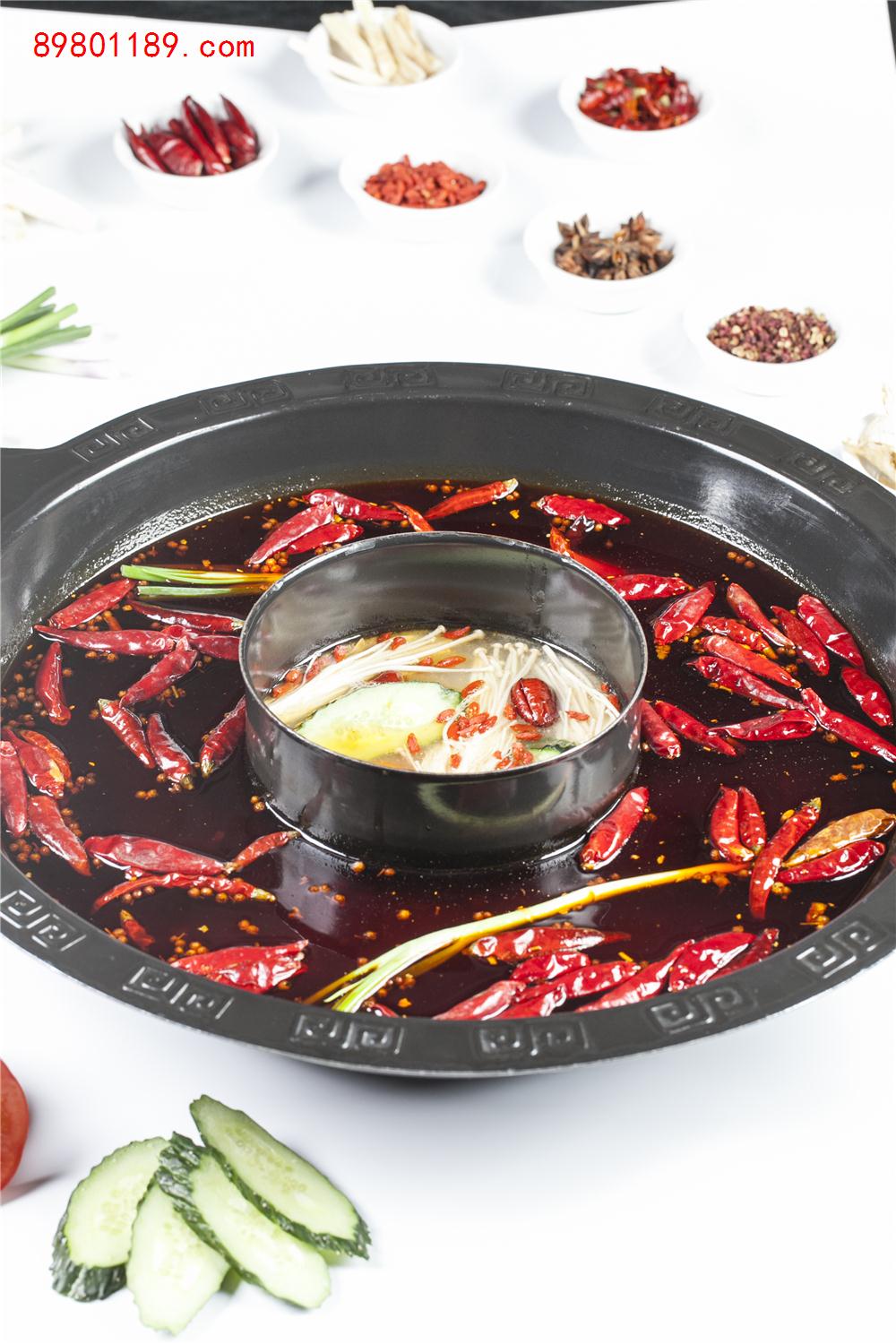 红白鸳鸯锅底-