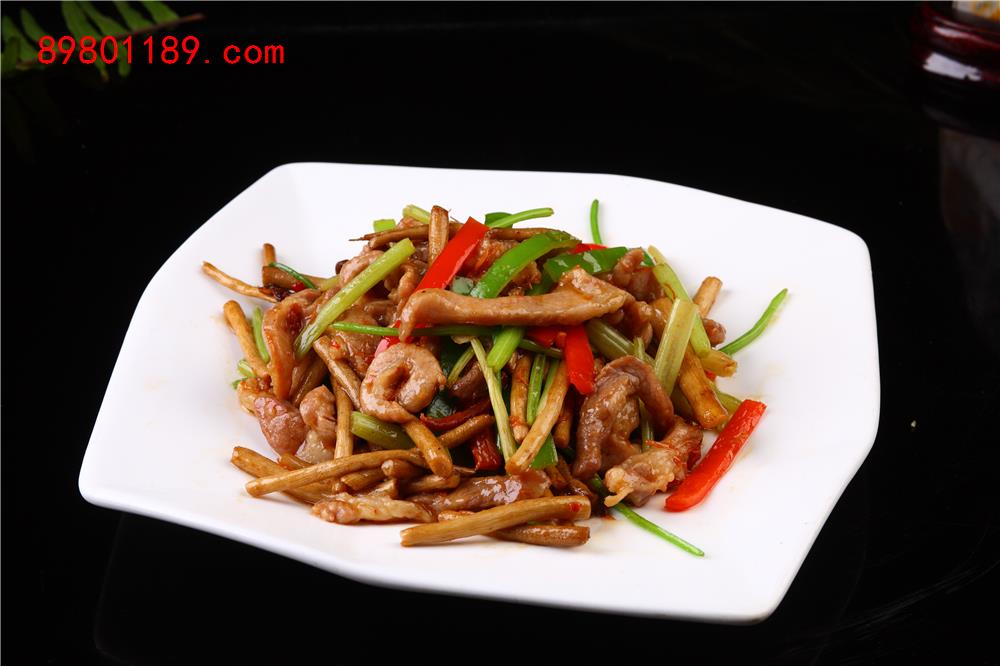 茶树菇炒猪颈肉