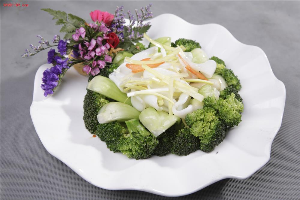 西兰花XO酱扒花枝片