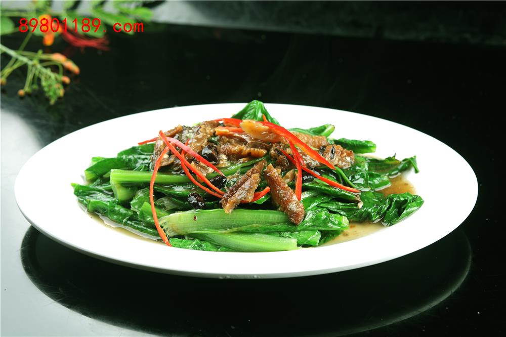 豆豉鲮鱼麦菜