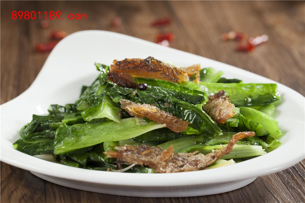 豆豉鲮鱼麦菜