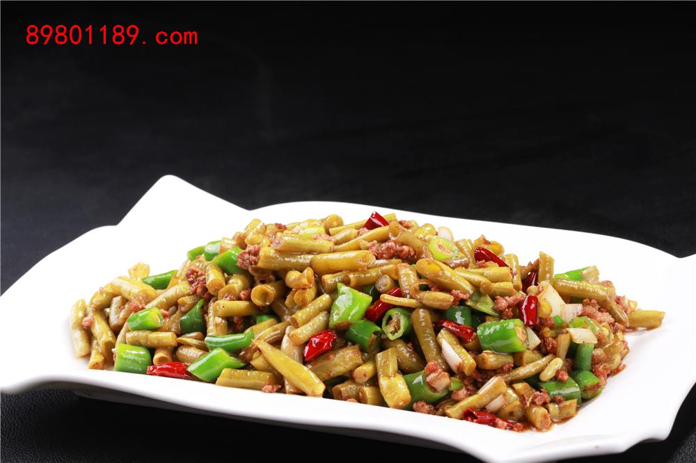 酸豆角炒肉沫