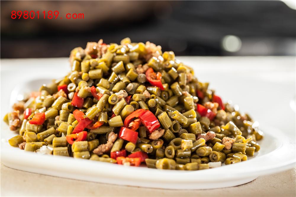 酸豆角炒肉沫