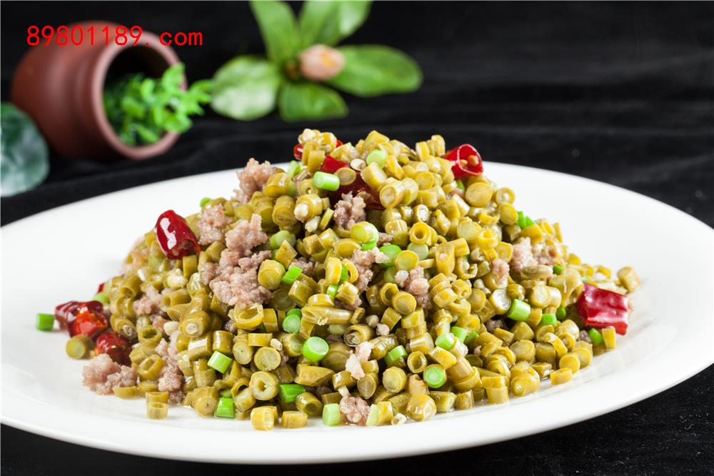 酸豆角肉沫-