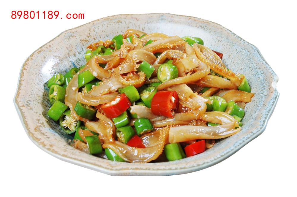 青椒炒牛肚丝