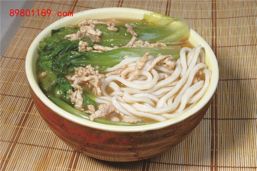 青菜肉丝汤面