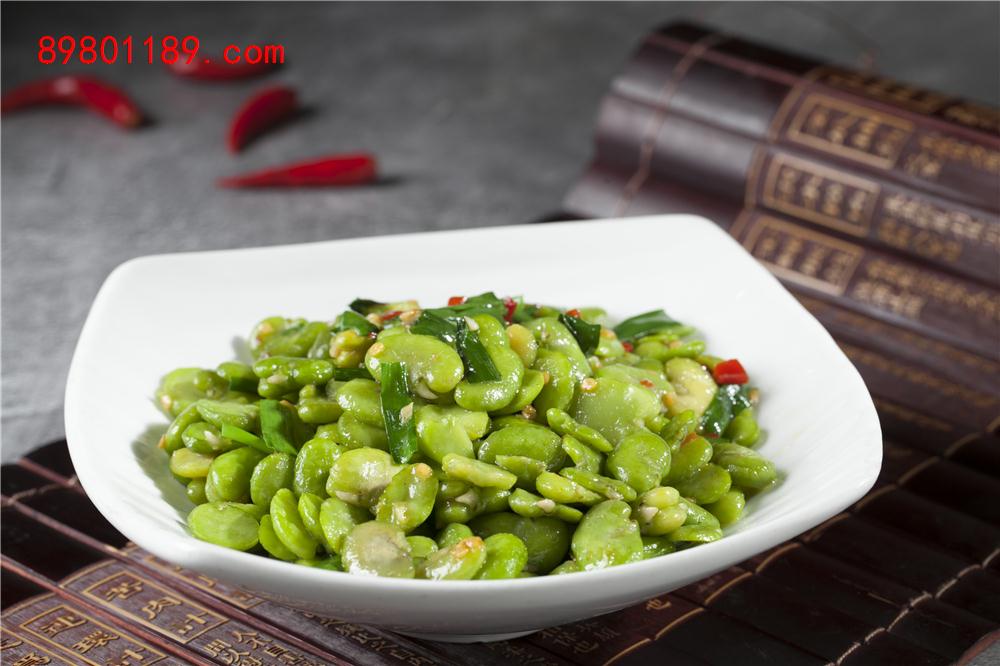 韭菜炒蚕豆-