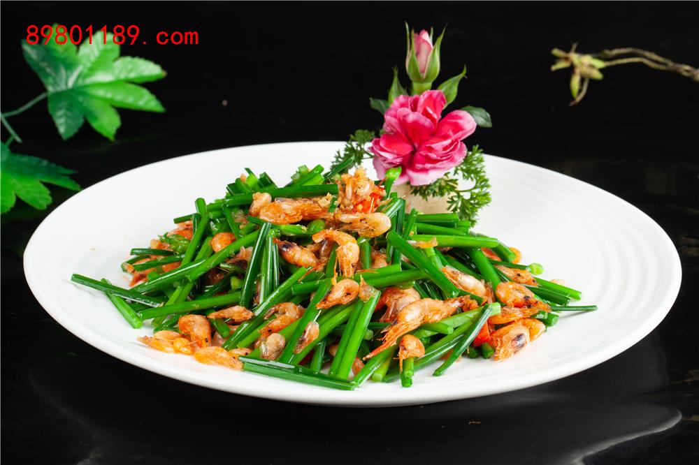 韭菜花炒河虾仔-