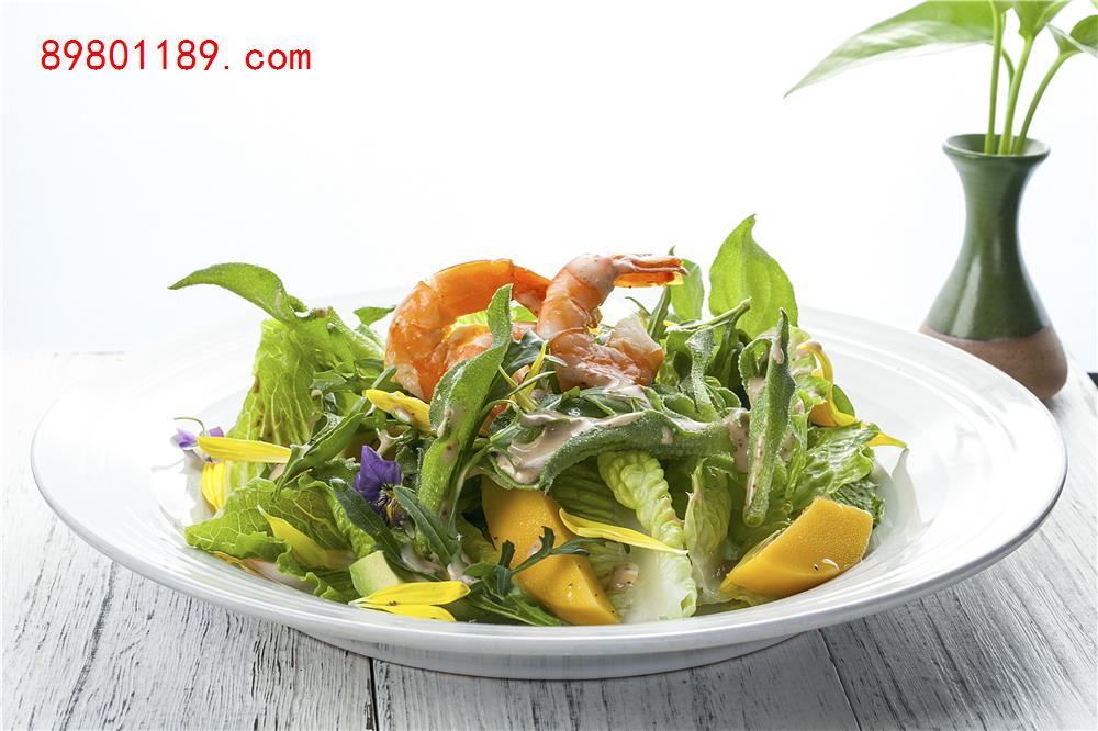 鲜果甜虾蔬菜沙拉-
