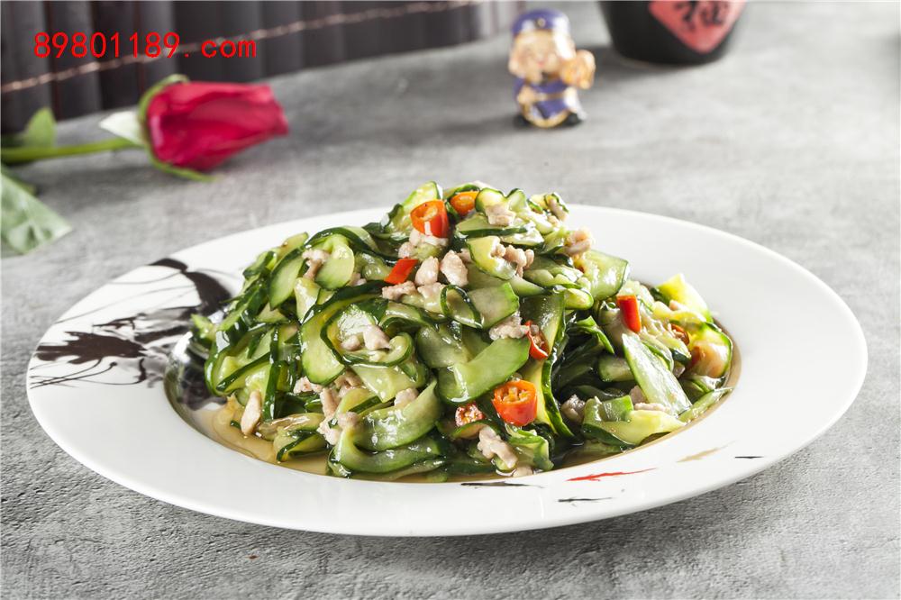 黄瓜钱炒肉-