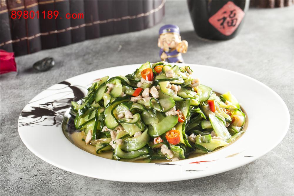 黄瓜钱炒肉-