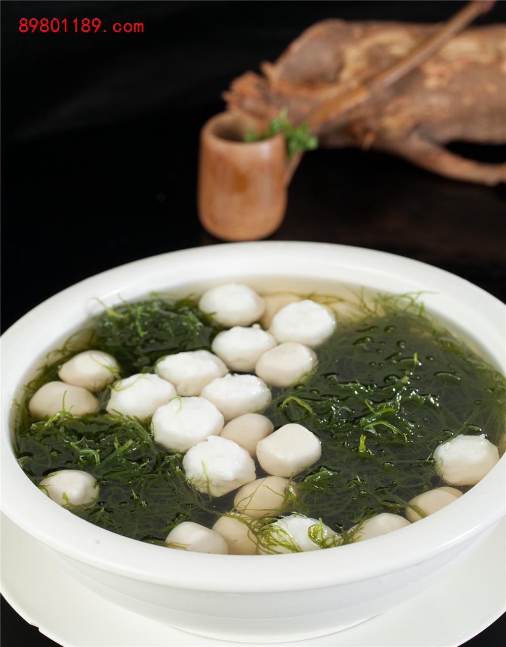 龙须菜双丸汤