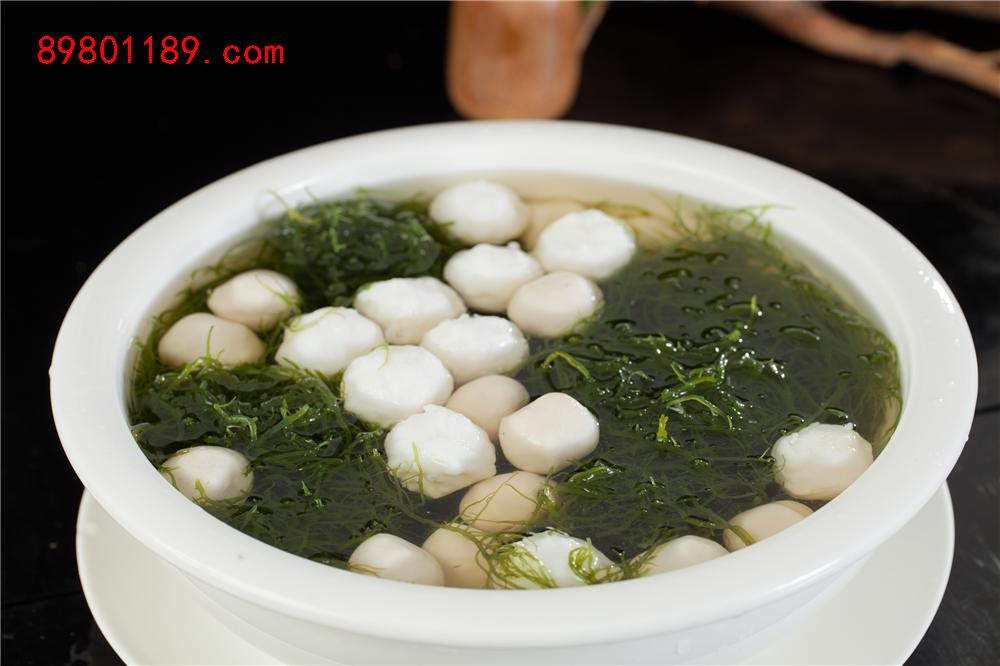 龙须菜双丸汤